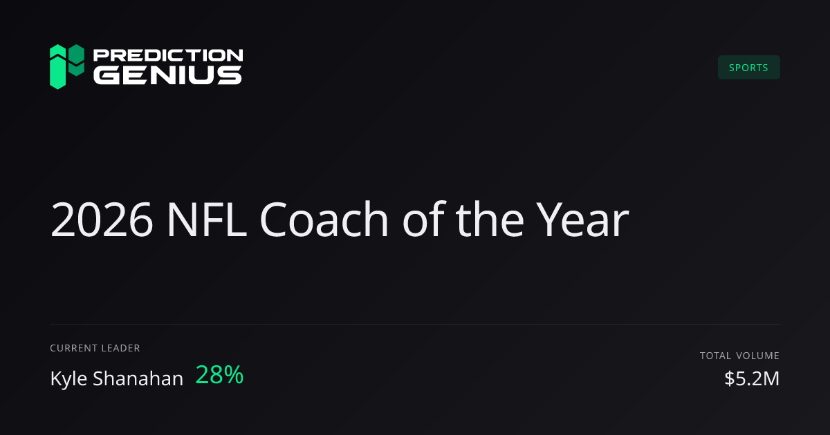2026 NFL Coach of the Year Odds & Analysis | Prediction Genius